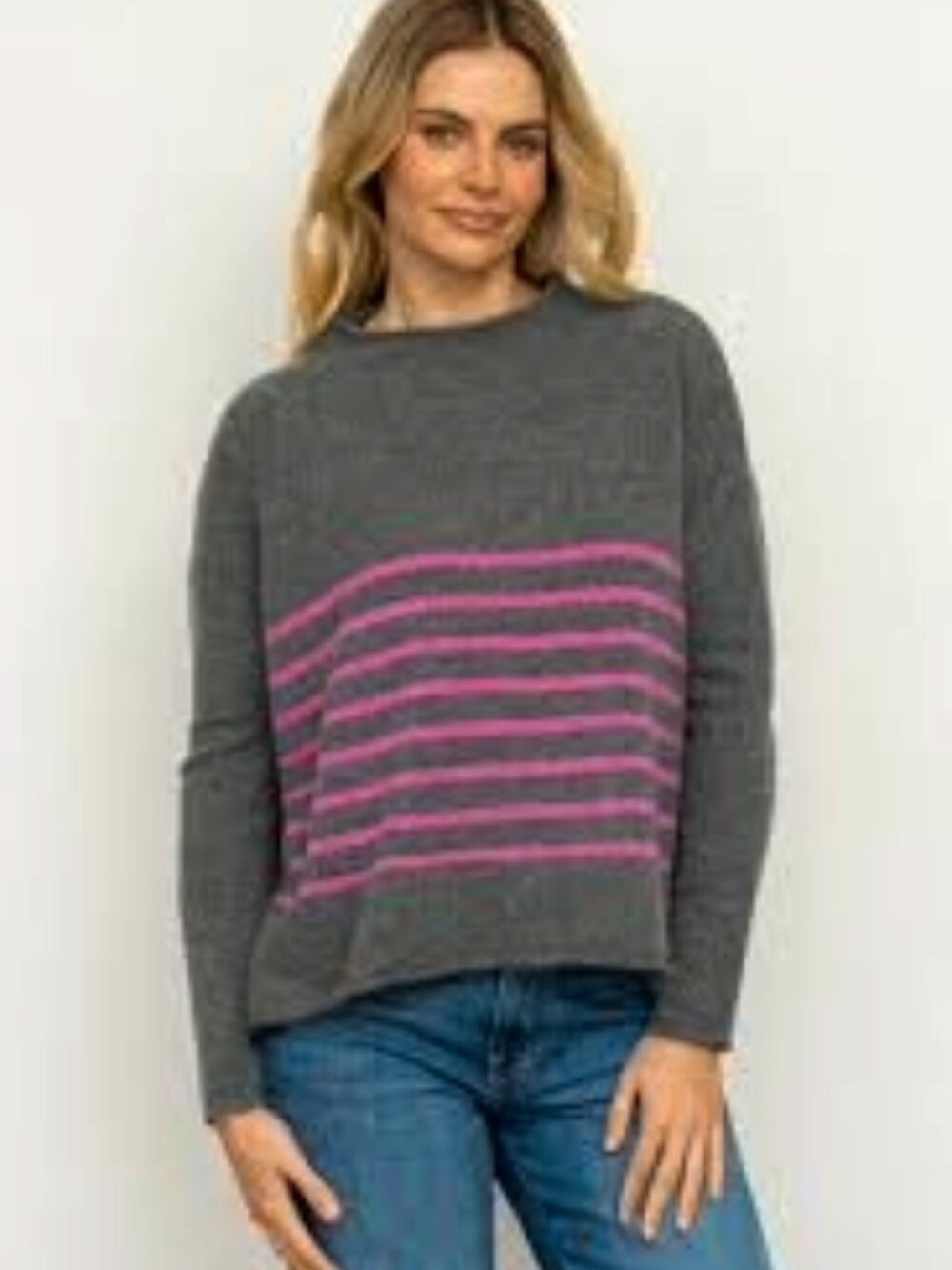 Brodie Fine Cashmere Whisper Stripe Sweater